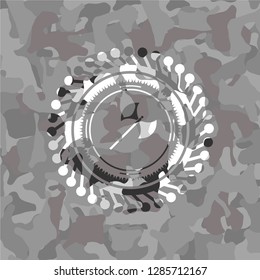 medieval axe icon on grey camo texture