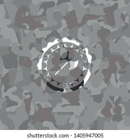 medieval axe icon on grey camo texture