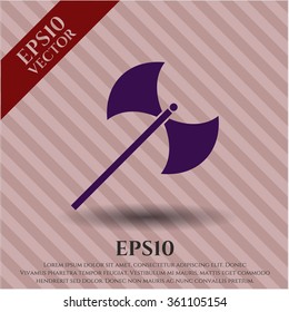 Medieval axe icon vector illustration