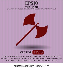 Medieval axe icon vector illustration