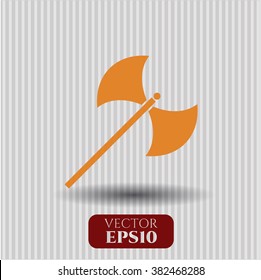 Medieval axe icon vector illustration
