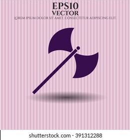 Medieval axe icon vector illustration