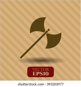 Medieval axe icon vector illustration