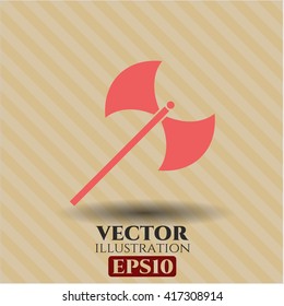 Símbolo de icono de hacha medievales vectorial eps planos jpg aplicación web