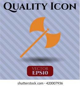 símbolo de icono de ax medieval vector de símbolo plana eps jpg aplicación web