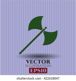 Símbolo de icono de hacha medievales vectorial eps planos jpg aplicación web