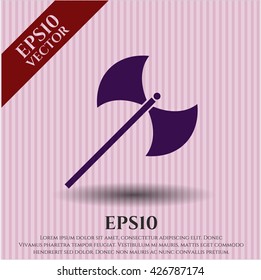 medieval axe icon vector symbol flat eps jpg app web