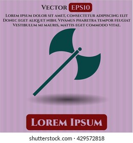 símbolo de icono de ax medieval vector de símbolo plana eps jpg aplicación web