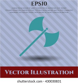 símbolo de icono de ax medieval vector de símbolo plana eps jpg aplicación web