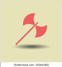 Medieval axe icon vector symbol flat eps jpg app web