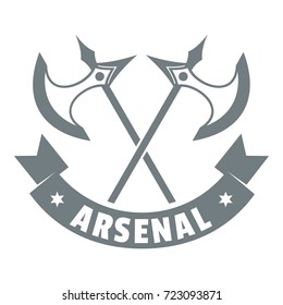 Medieval axe logo. Simple illustration of medieval axe vector logo for web