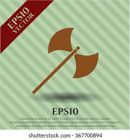 Medieval axe vector icon