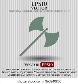 Icono o símbolo del vector de hacha medievales