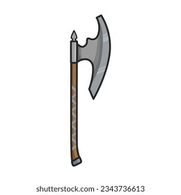 Medieval axe vector icon.Color vector icon isolated on white background medieval axe.