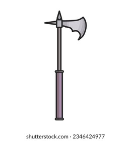 Medieval axe vector icon.Color vector icon isolated on white background medieval axe.