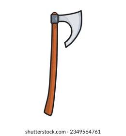 Medieval axe vector icon.Color vector icon isolated on white background medieval axe.