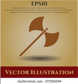 Medieval axe vector symbol