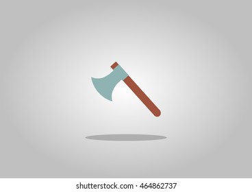 Medieval axe vector vintage style.