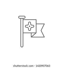Medieval, banner icon. Element of medieval period icon. Thin line icon for website design and development, app development. Premium icon