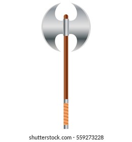 Medieval battle ax, vector design