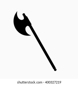 Medieval battle ax vector icon, battle-ax