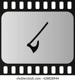 Medieval battle axe icon.