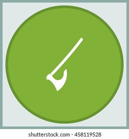 Medieval battle axe icon.