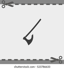Medieval battle axe icon.