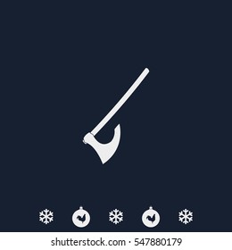 Medieval battle axe icon.