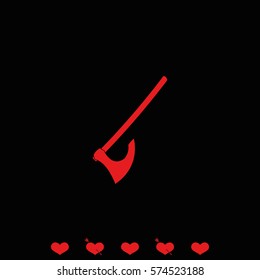 Medieval battle axe icon.