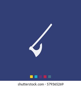 Medieval battle axe icon.