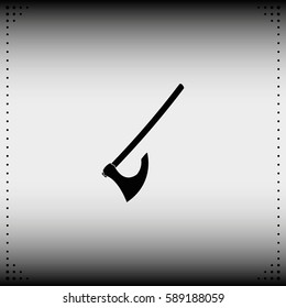 Medieval battle axe icon.