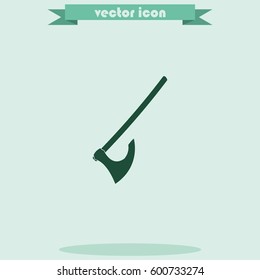 Medieval battle axe icon.