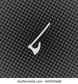 Medieval battle axe icon.