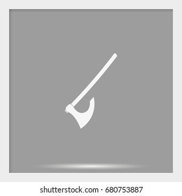Medieval battle axe icon.