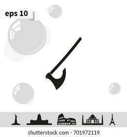 Medieval battle axe icon.