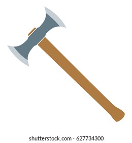 Medieval Battle Axe vector illustration
