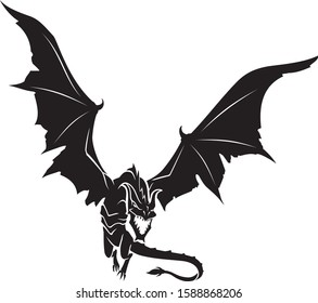 Dragon Silhouette Images, Stock Photos & Vectors | Shutterstock