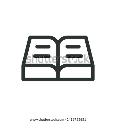Medieval book isolated icon, medieval manuscripts breviary vector symbol with editable stroke
