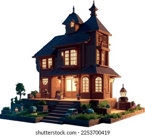 Medieval Building: Illustration of a Medieval Building