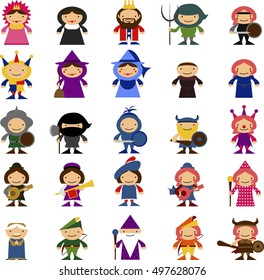 Medieval cartoon character template