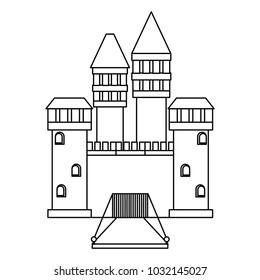 Medieval Castle Design Stock Vector (Royalty Free) 1032145027 ...