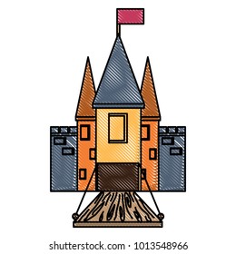 Medieval castle with drawbridge