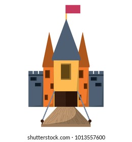 Medieval castle with drawbridge