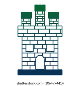 medieval castle facade icon