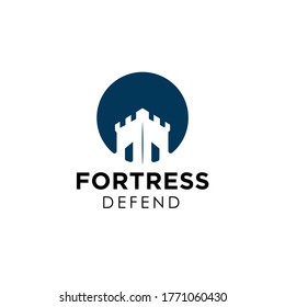 Medieval Castle Fortress Rook Logo Design Stock Vector (Royalty Free ...