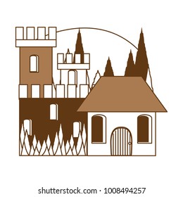 Medieval castle icon