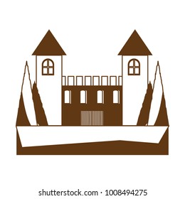 Medieval castle icon