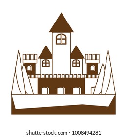 Medieval castle icon