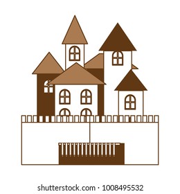 Medieval castle icon